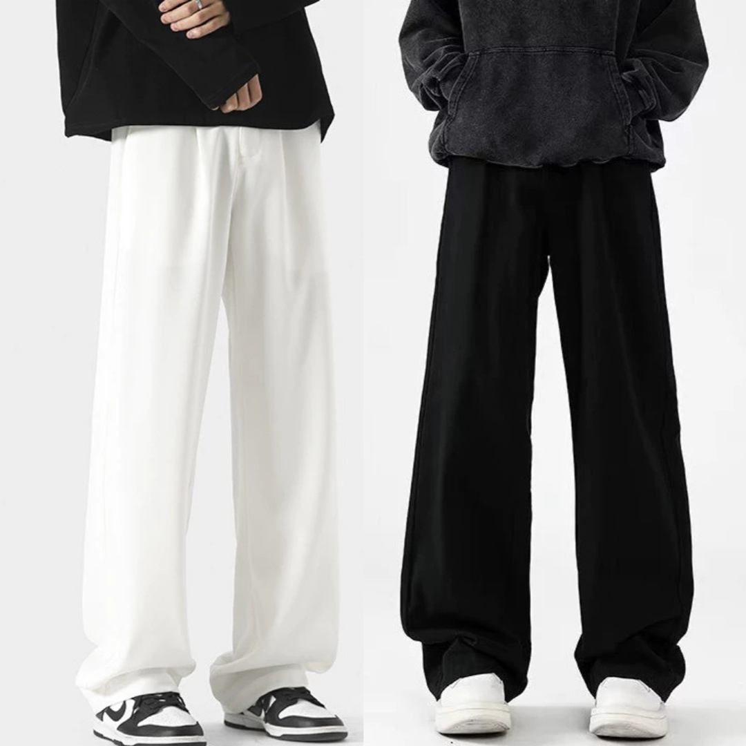  Quần Kaki Nam Nữ Ống Rộng 4 Màu Dáng Ống Xuông Chất Liệu Dầy Dặn 4 Size 40-75kg - xuongniTNT 