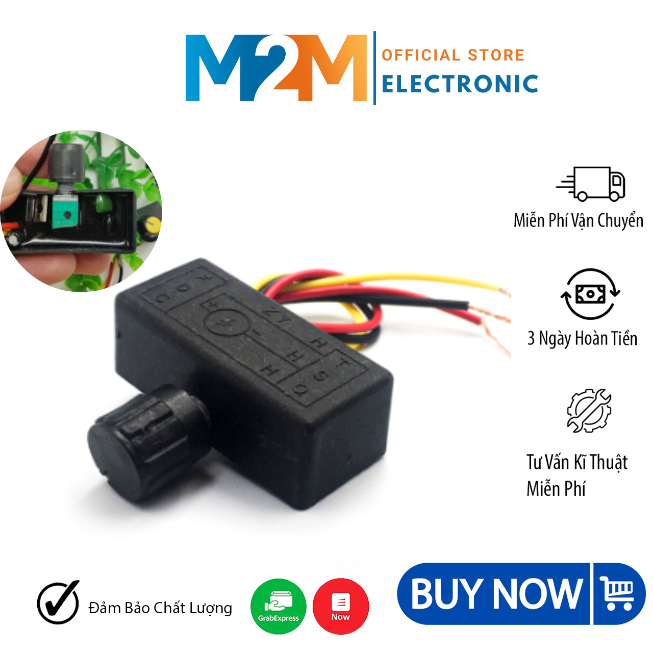 Bộ Điều Tốc Quạt, Dimmer Đèn Led 12V🍀 Chiết áp điều tốc máy bơm Volum tăng giảm phun sương