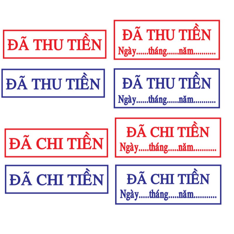 Khắc con dấu đã thu tiền/ đã chi tiền thương hiệu shiny , tdstamp | tâm trí thành