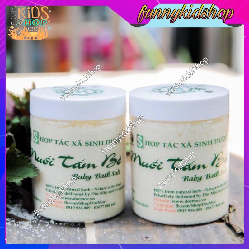 Muối tắm bé sinh dược độc mộc 400g Muối Tắm Thảo Dược MUỐI TẮM BÉ Muối Tắm Bé Độc Mộc SẠCH Rôm Sẩy Mẩn Ngứa