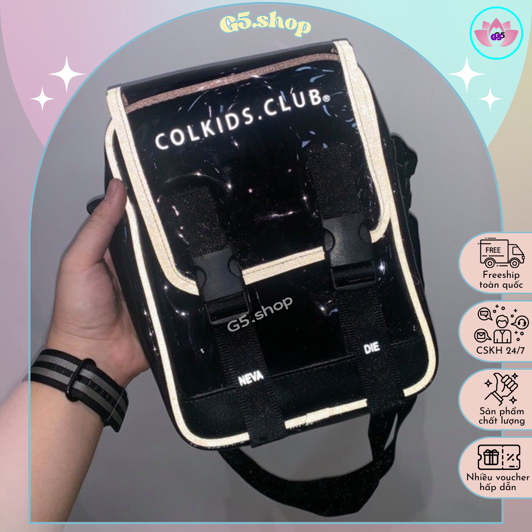 Túi đeo chéo phản quang mini bag thời trang kiểu mới ss3 chữ COLKIDS CLUB tiện dụng cho nam và nữ M66