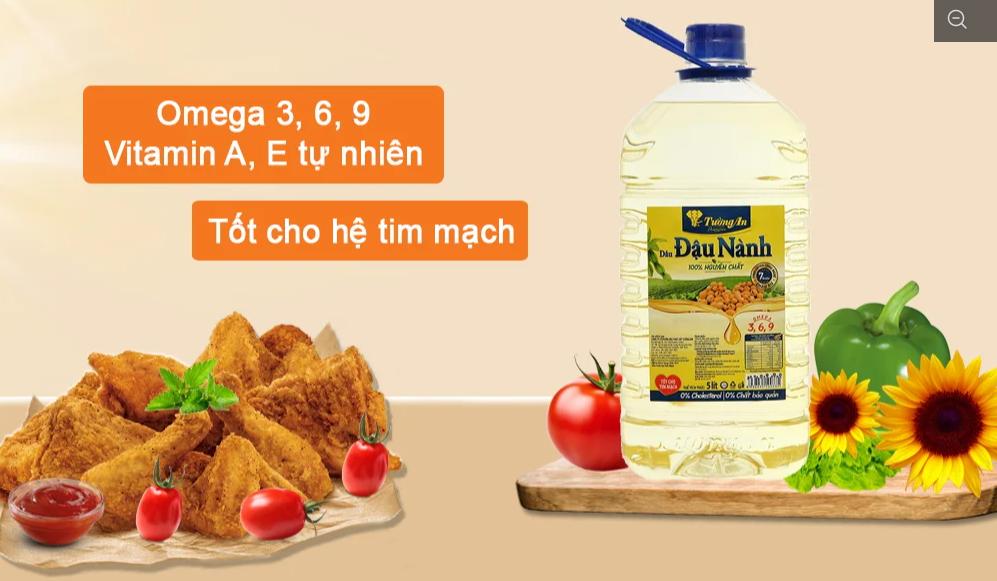 [ Hoả Tốc ] - Dầu Đậu Nành 100% Nguyên Chất Tường An can 5 lít