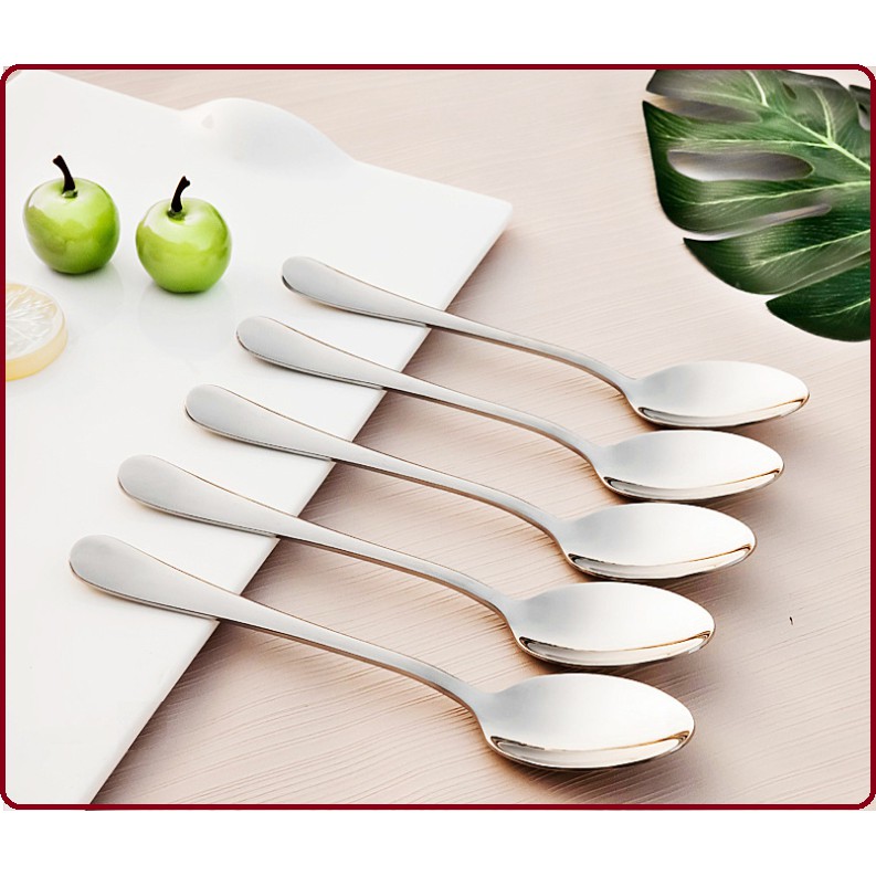 SET 5 THÌA (MUỖNG) INOX SUS 304 ( bao test nam châm) ĂN CƠM PHỞ SÚP ĂN MÓN TÂY SANG TRỌNG.