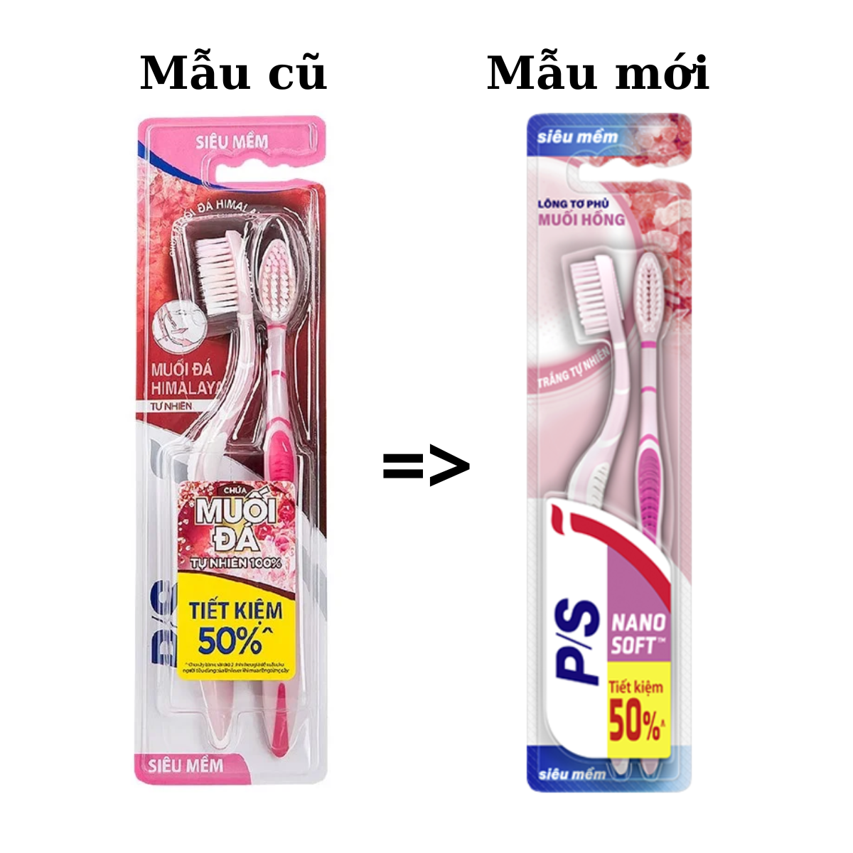 Bộ 2 bàn chải đánh răng p/s muối đá himalaya tự nhiên