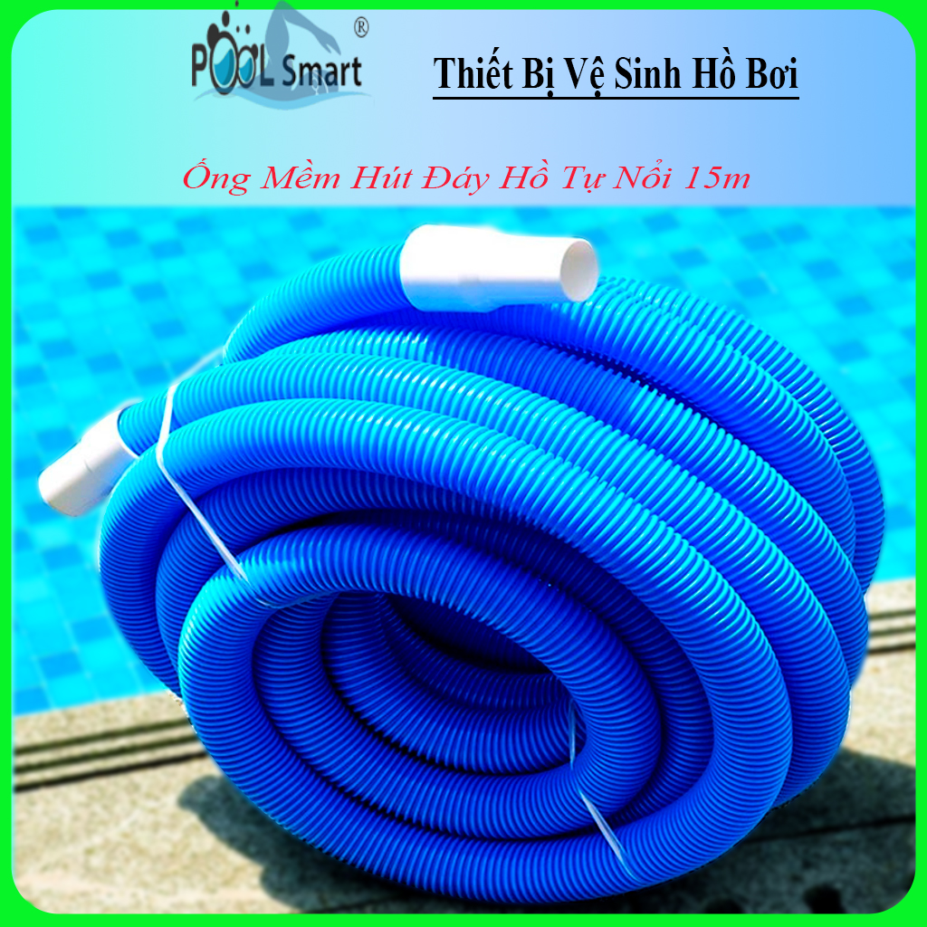  Ống mềm vệ sinh hút đáy hồ bơi dài 15m ,Phi 49 đầu nối phi 42,Thiết Bị Vệ Sinh Hồ Bơi,Phụ Kiện Vệ Sinh Hồ Bơi 