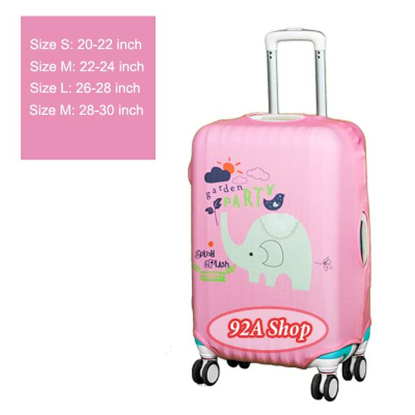 VỎ BỌC VALI DU LỊCH CHỐNG XƯỚC HỌA TIẾT CON VOI