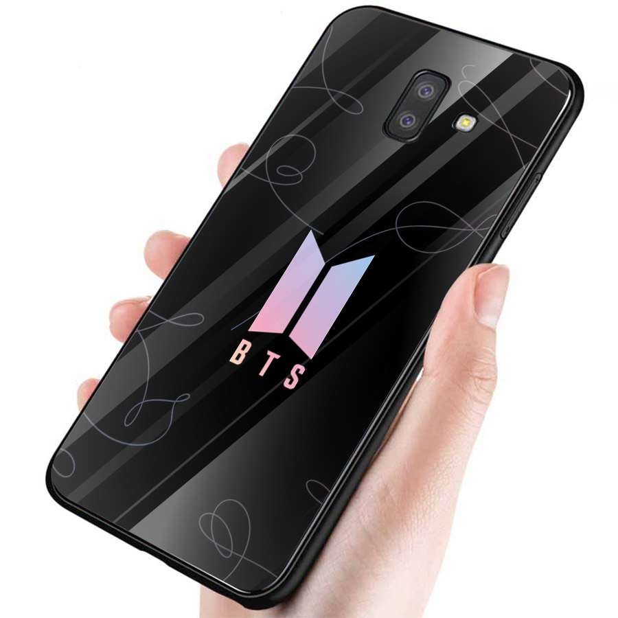 Ốp kính cường lực cho điện thoại Samsung Galaxy J6 - Biểu tượng BTS MS ACOTU012