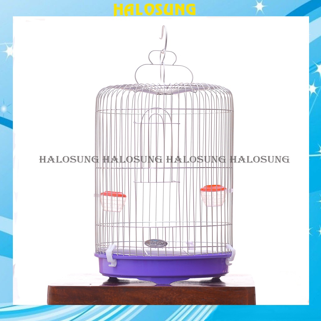 Lồng chim chào mào Halosung lồng chim inox cao cấp kèm phụ kiện LC81