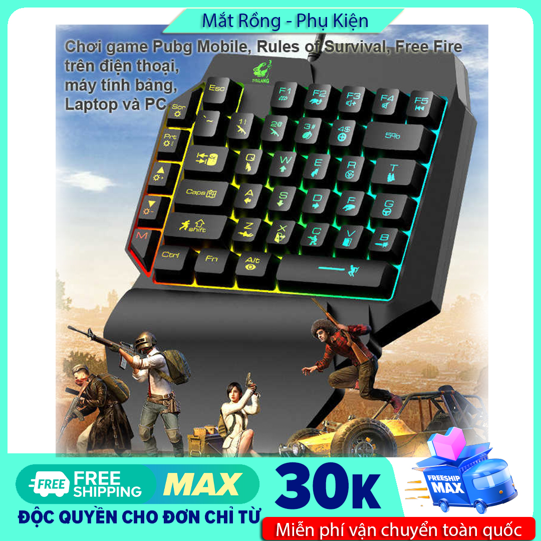 Bàn phím giả cơ FREE WOLF K15 chơi game Pubg Mobile, Rules of Survival, Free Fire trên điện thoại, máy tính bảng, Laptop và PC -[đọc kỹ khi mua] - sưu tầm mã Freeship max để được miễn phí vận chuyển