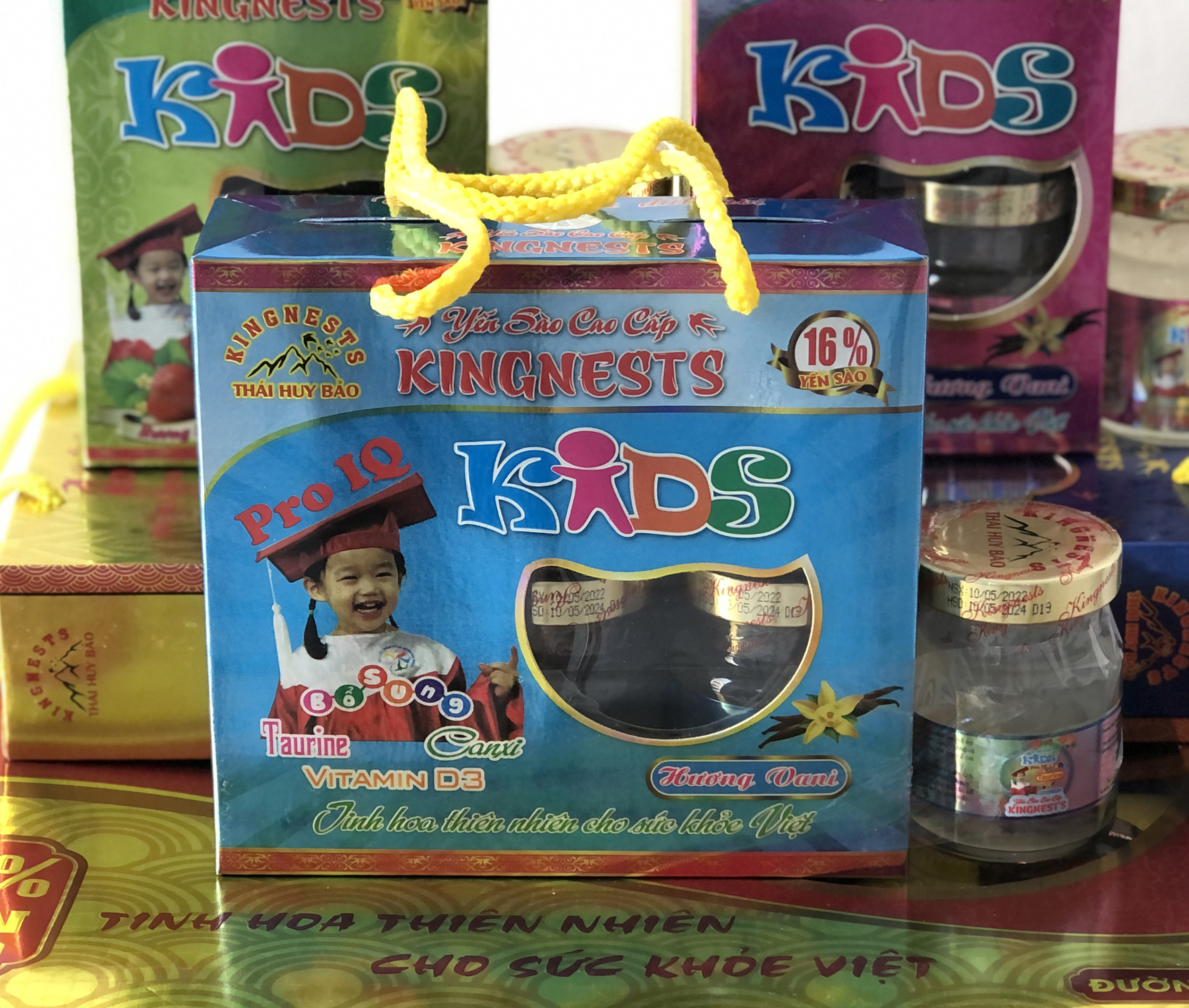 Lốc yến kids pro iq kingnests 16% . khuyến mãi +1 lọ giá không đổi.