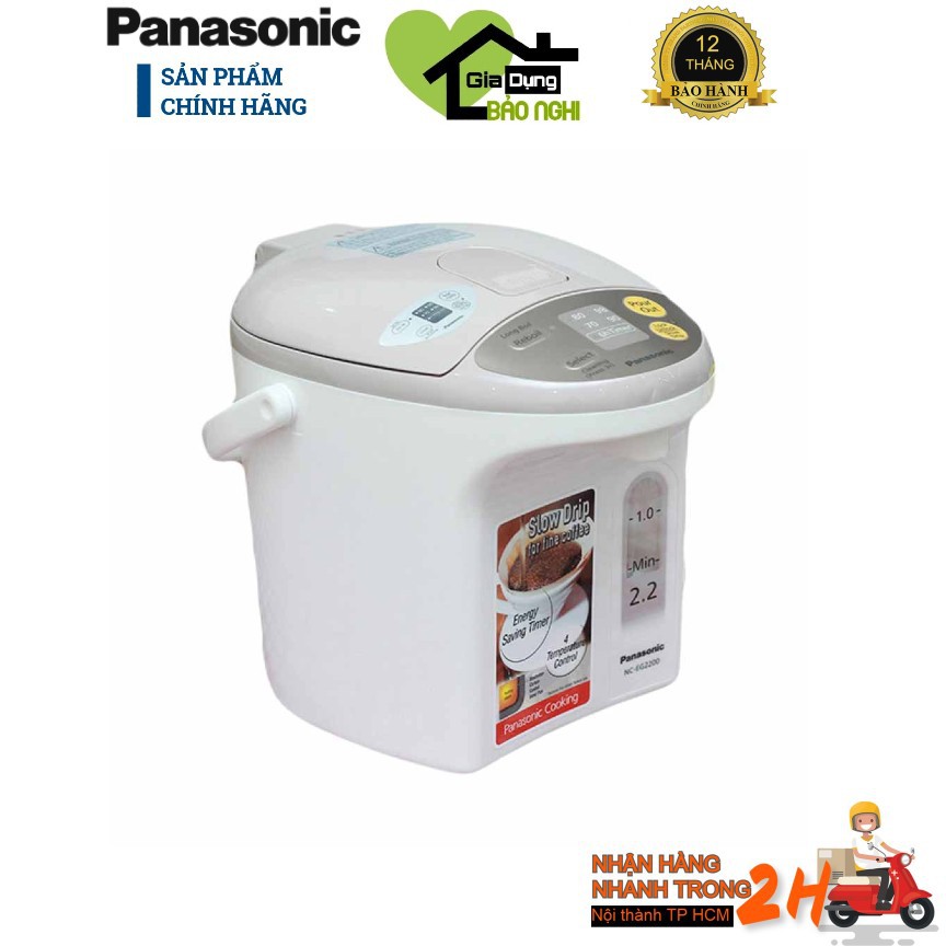 Bình thủy điện tử panasonic pabt nc- eg2200csy 2.2lít hàng chính hãng