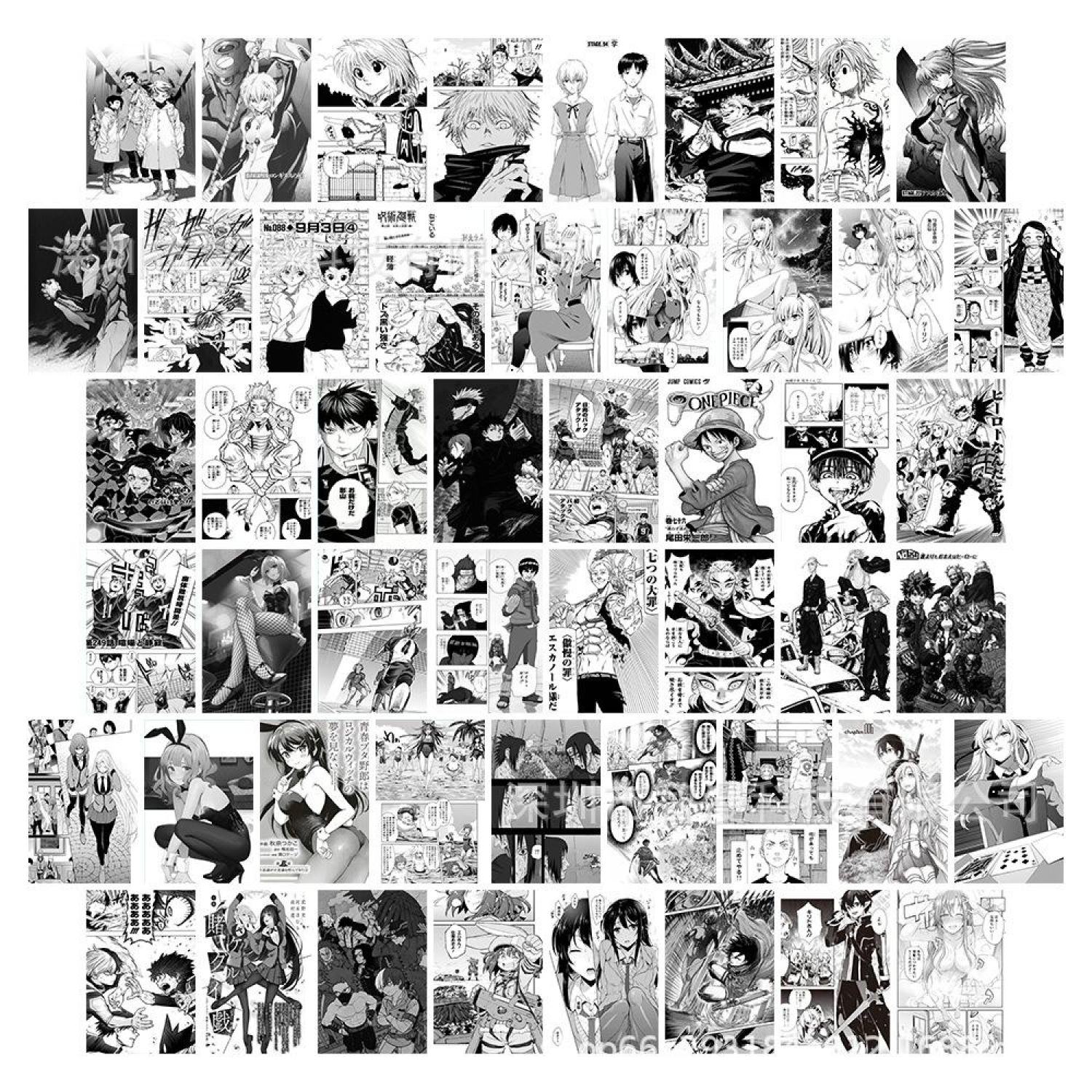 Tranh dán tường poster Naruto Conan Jujutsu Kaisen SpyxFamily Bungou Tokyo Revengers anime chibi decal trang trí wall