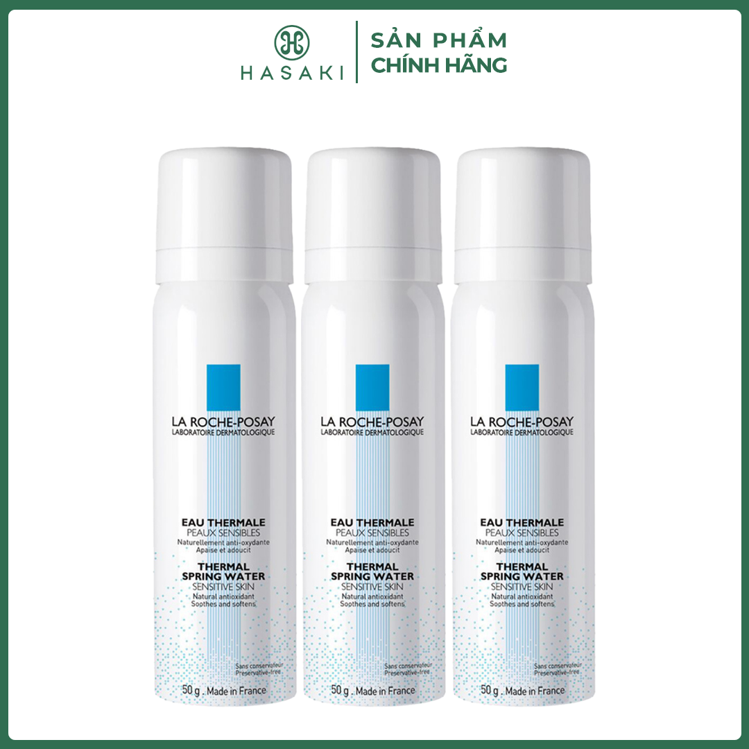 Combo 3 Xịt Khoáng La Roche-Posay Làm Dịu Và Bảo Vệ Da 50g Thermal Spring Water Sensitive Skin Hasaki Sản Phẩm Chính Hãng