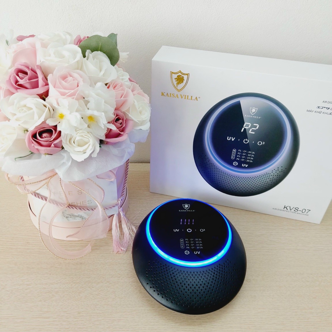 Máy lọc không khí Kaisa Villa, Khử mùi diệt khuẩn bằng tia UV Cao Cấp