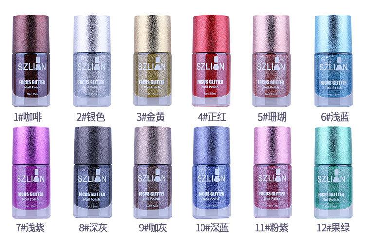 HCM]Sơn móng tay kim tuyến cực kỳ sang chảnh SZLIAN Cao cấp 15ML