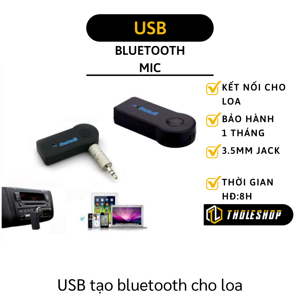 Bộ thu phát âm thanh Bluetooth 3.0 - Bộ chuyển đổi không dây cho loa và amply BTR302 giúp kết nối hệ thống âm thanh xe hơi và loa