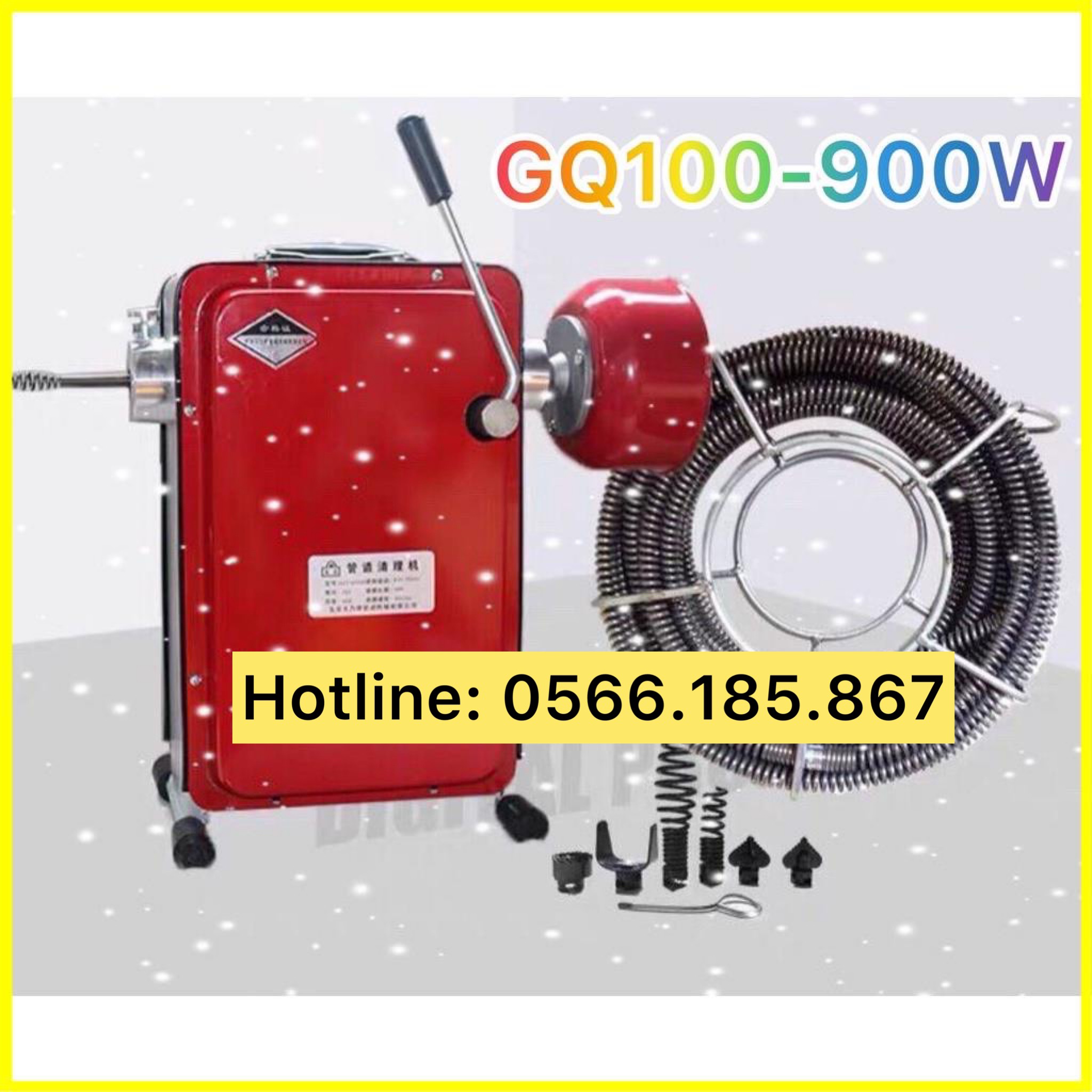 máy thông cống gq100-900w công xuất dùng cho gia đình tiện lợi