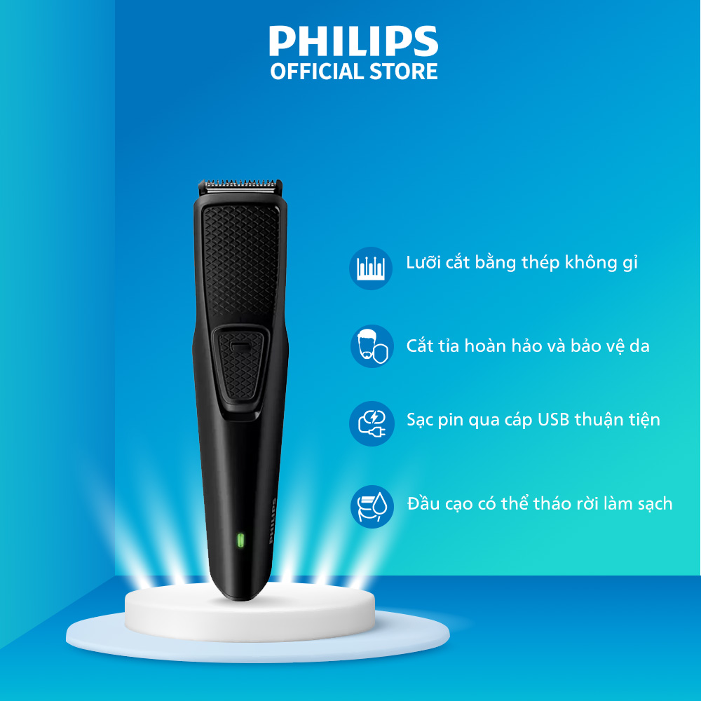 Máy tạo kiểu râu Philips BT1233/14 Vận hành bền bỉ Hiệu suất ổn định bảo hành 2 năm