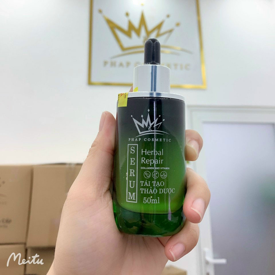Serum tái tạo thảo dược Pháp Cosmetics giúp da tái tạo nhanh, phục hồi làn da yếu trở nên khỏe , trắng căng bóng