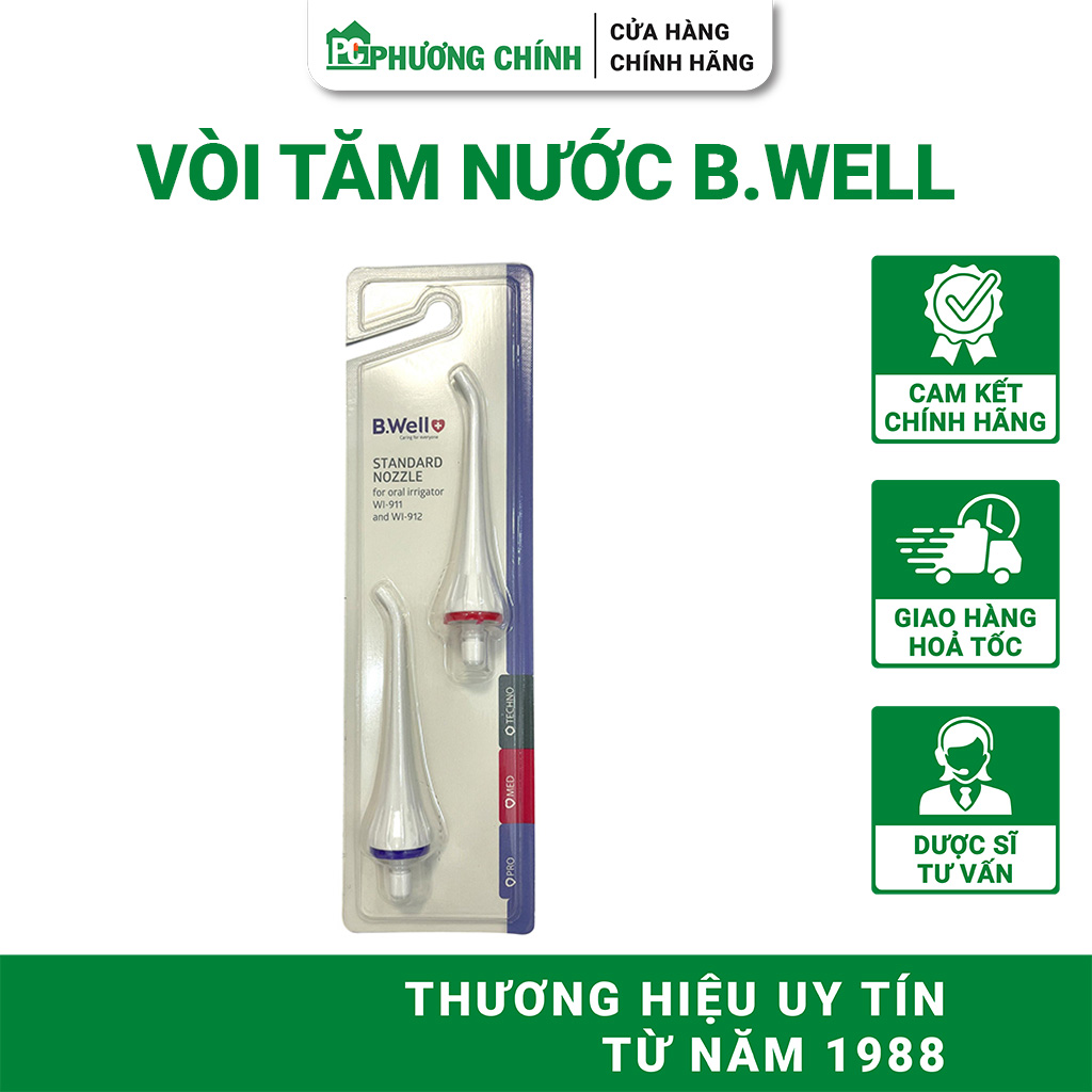 Đầu Tăm Nước B.Well - Dành Cho Máy Tăm Nước WI-911 & WI-912 (2 Chiếc)