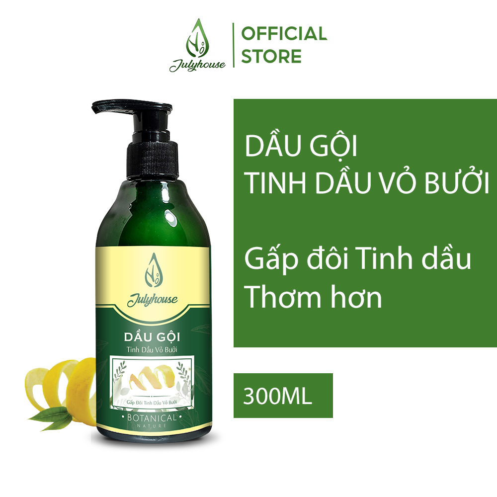 (Miễn Phí Ship) Dầu gội Bưởi kích thích mọc tóc nhanh giảm gàu hiệu quả 300ml JULYHOUSE - TT CIRINO