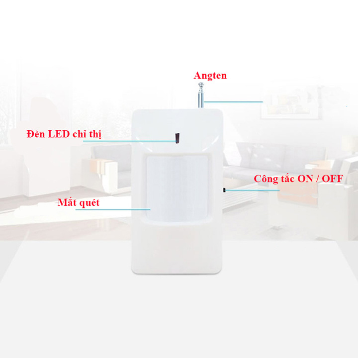 Mắt thần cảm biến chuyển động hồng ngoại phát sóng RF 315Hz/1527