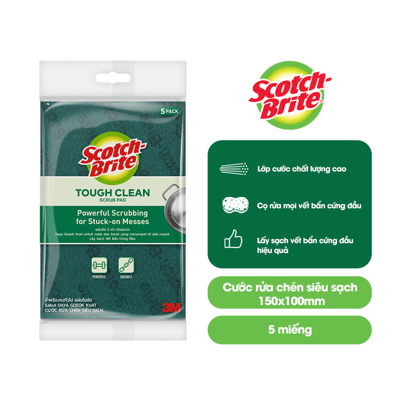 Miếng rửa chén có mút siêu sạch, siêu bền gấp 3 lần Scotch Brite 3M đa  năng, lớp mút cao cấp tạo bọt, dễ vệ sinh, lớp cước chắc chắn, không tách  lớp khi sử dụng | Lazada.vn