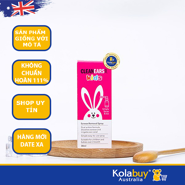 Xịt tan ráy tai của Úc Clean Ears Kids Spray 30ml