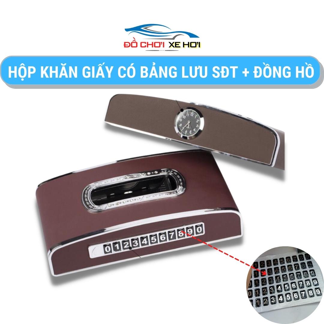 Hộp đựng khăn giấy kiêm bảng số điện thoại và đồng hồ cao cấp