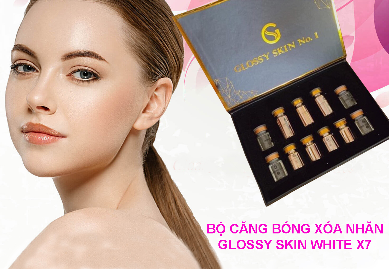 Cách làm trắng da, Bộ căng bóng xóa nhăn làm trắng glossy Skin White X7