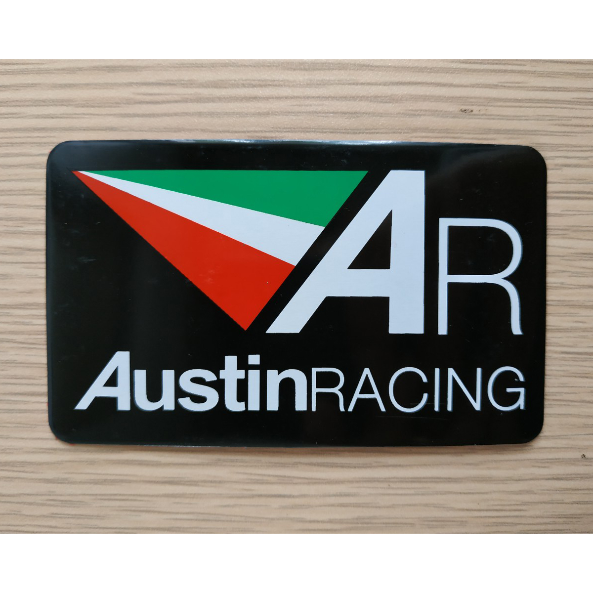 Tem nhôm dán Pô AR AustinRacing 10x6 cm