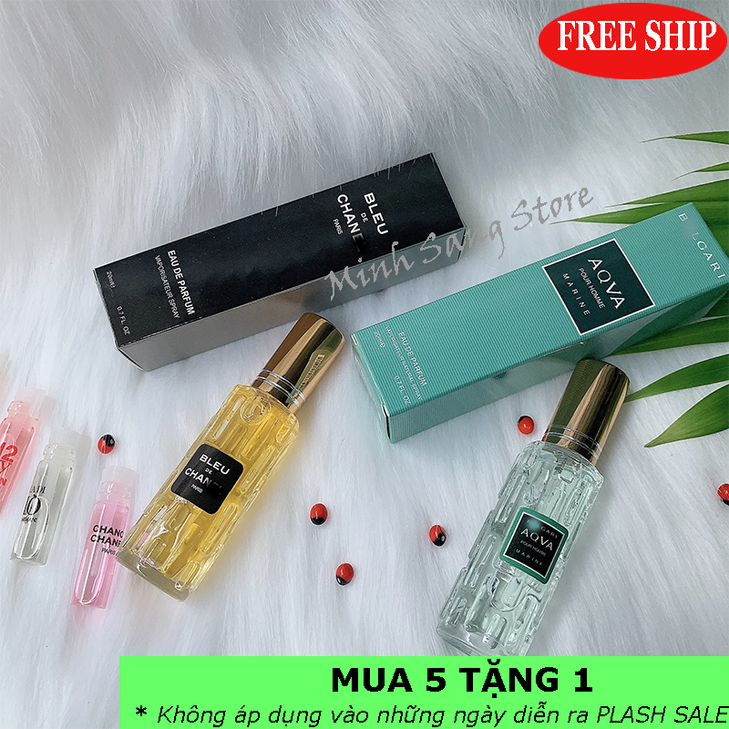 [HCM]Combo 2 chai nước hoa nam chiết Pháp 20ml Blue + aqua