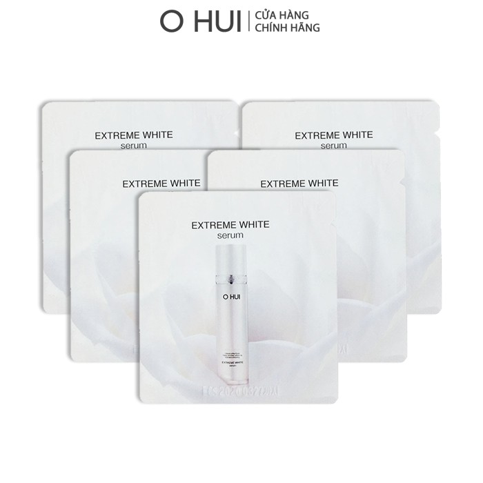 Combo 30 gói tinh chất dưỡng trắng OHUI Extreme White Serum 1ml x 30 gói