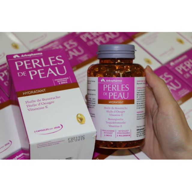 Viên uống đẹp da perles de peau hydratant 200 viên- hàng pháp