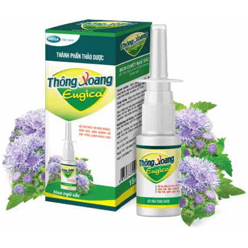 Thông xoang Eugica hỗ trợ điều tri viêm xoang, viêm mũi dị ứng, viêm đường hô hấp trên chai 15ml