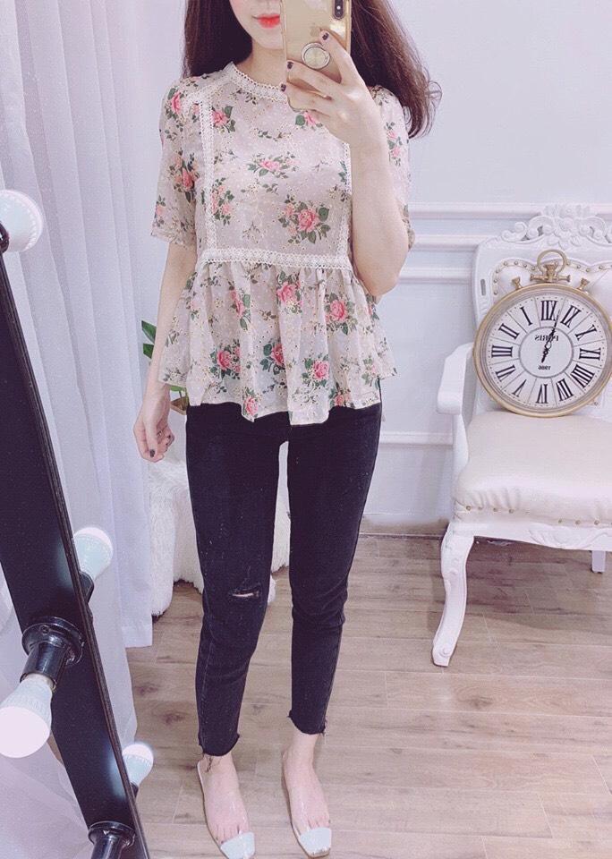 Áo kiểu voan bông