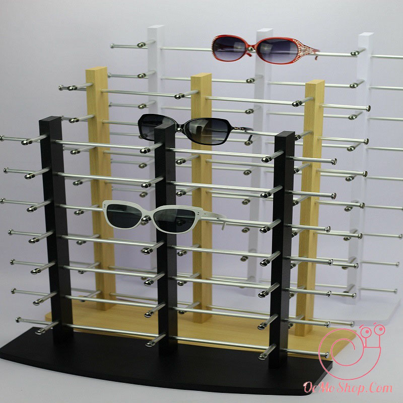 [HCM]Giá Trưng Bày Kính Mát Kệ Trưng Bày Mắt Kính 24 - 27 khe ván gỗ Cao Cấp