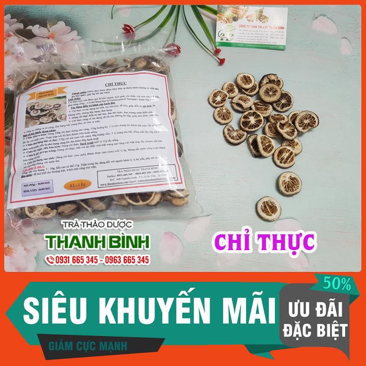 Chỉ thực khô 100g - hàng công ty giá tốt