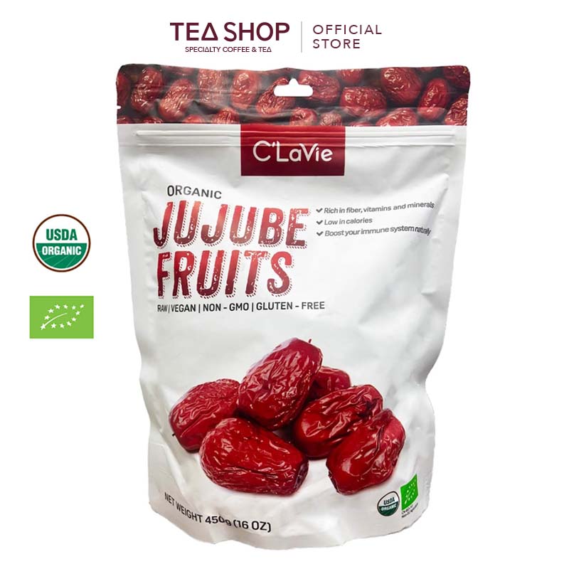 Táo đỏ hữu cơ jujube c'lavie - túi 450g