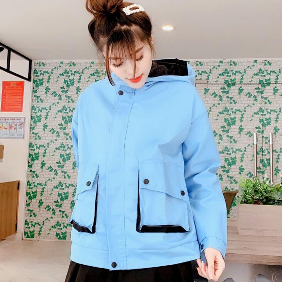 Áo khoác kaki nữ rẻ Túi Hộp Nắp Xéo cá tính chuẩn shop-A159-Áo khoác kaki giá rẻ + Áo khoác kaki cho nữ + Áo khoát nữ đẹp + Áo khoác kaki 2 lớp nữ + Áo khoác kaki