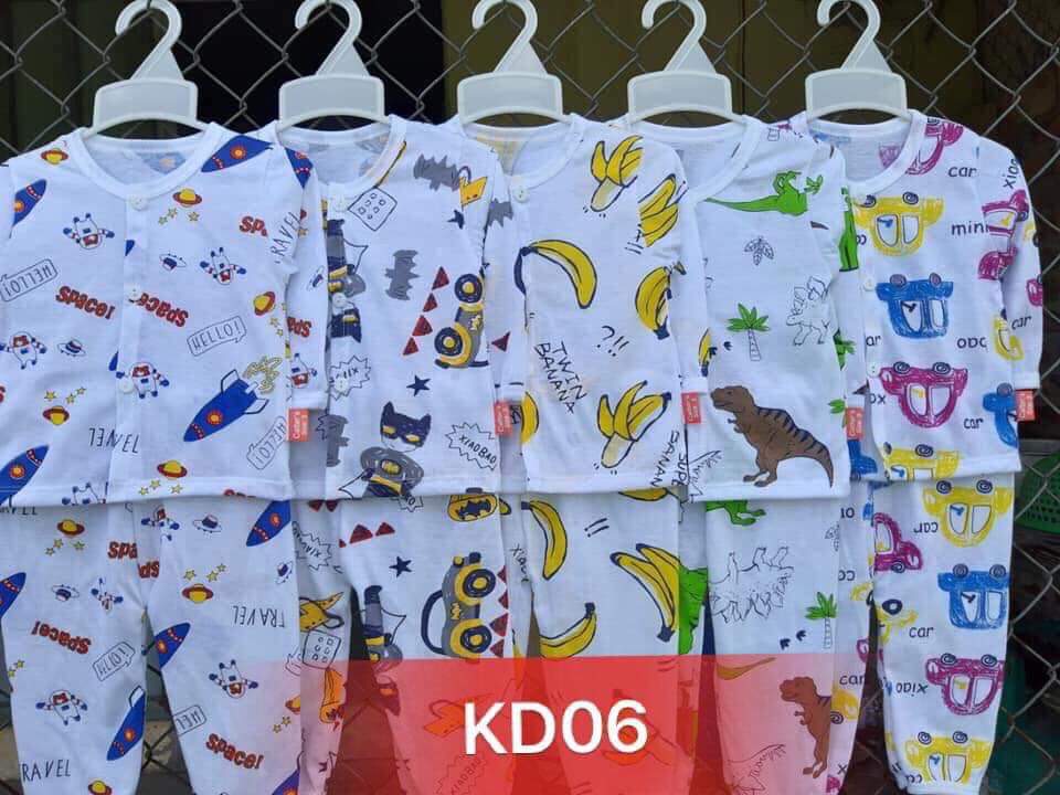 Sét 5 bộ dài tay cài cúc giữa siêu nhân khủng long ( KÈM QUÀ TẶNG )