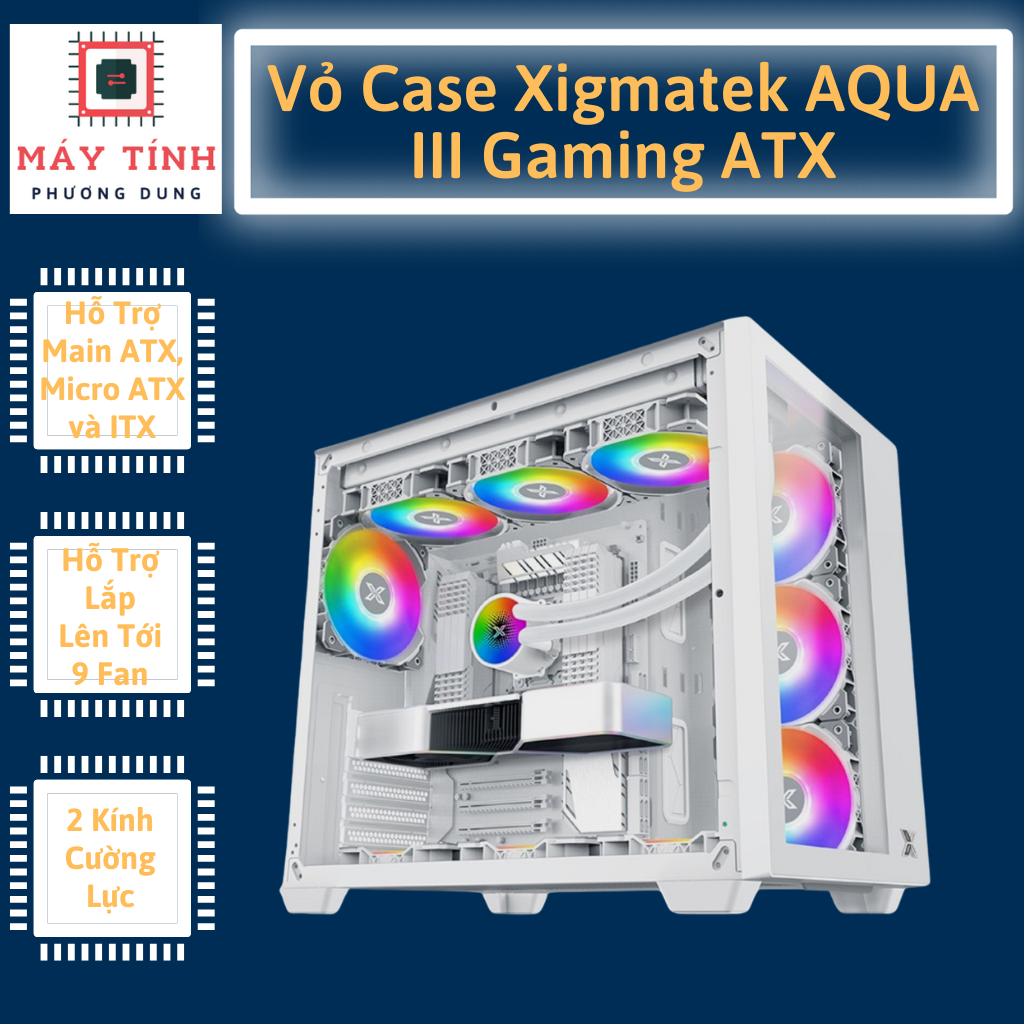 Vỏ case xigmatek aqua iii gaming atx, micro atx và itx 2 - hàng chính hãng i máy tính phương dung