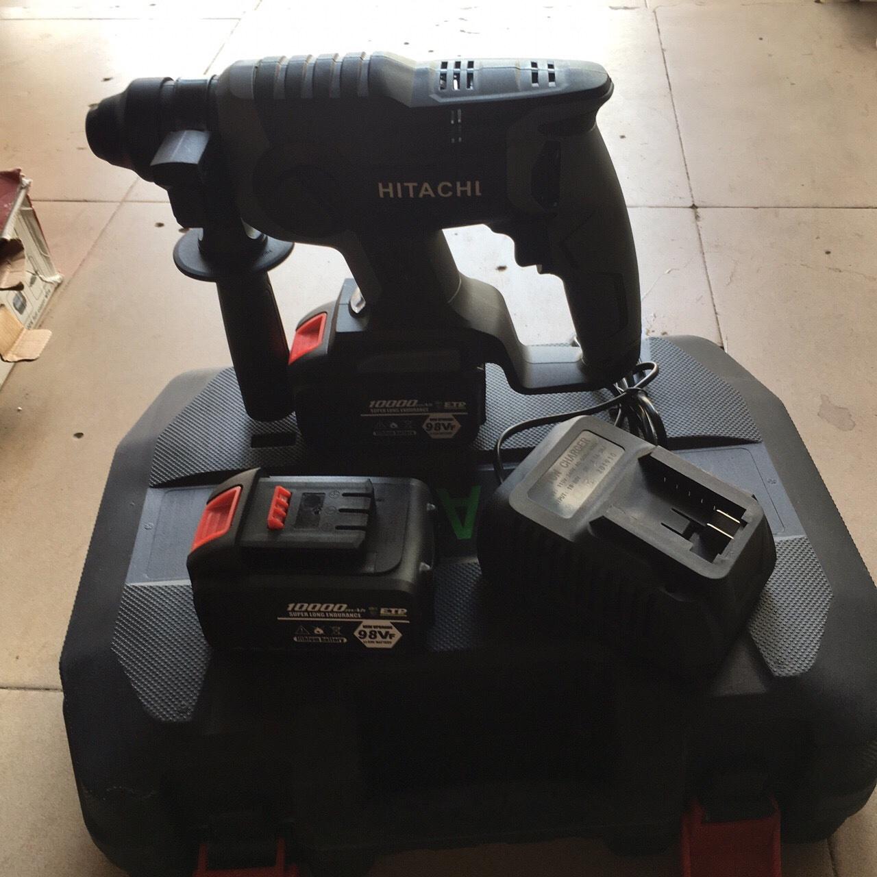 Máy Khoan Bê Tông Dùng Pin Hitachi Hammer- Sản Phẩm 2 Pin Không Chổi Than