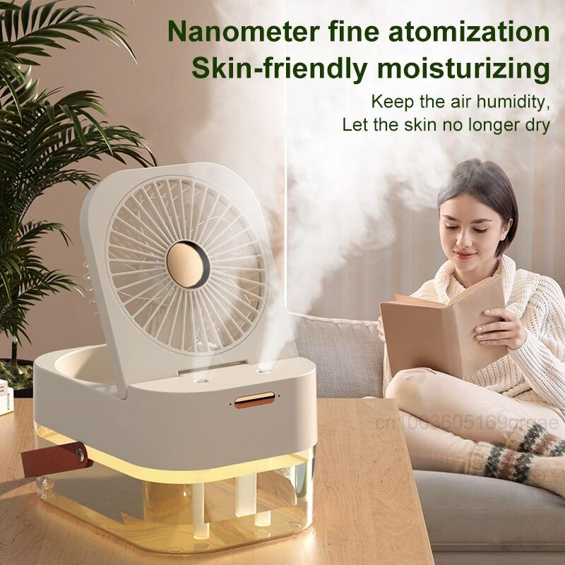Quạt điều hòa hơi nước mini, quạt điều hòa phun sương, quạt hơi nước phun sương, quạt phun sương mini ,quạt điều hòa phun sương mini để bàn nhiều chế độ, làm mát cực nhanh, hoạt động bền bỉ, ổn định, mạnh mẽ,
