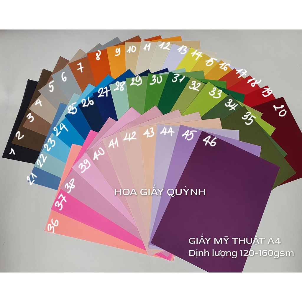 Set 50 tờ giấy mỹ thuật a4 120-160gsm