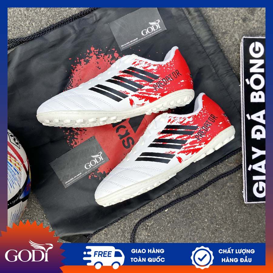 Giày đá bóng size 35 đến size 44 đẹp giá rẻ màu trắng đỏ đẹp, Giày đá banh nam nữ trẻ em size 35 size 36, size 37, size 38 chất lượng - GODI
