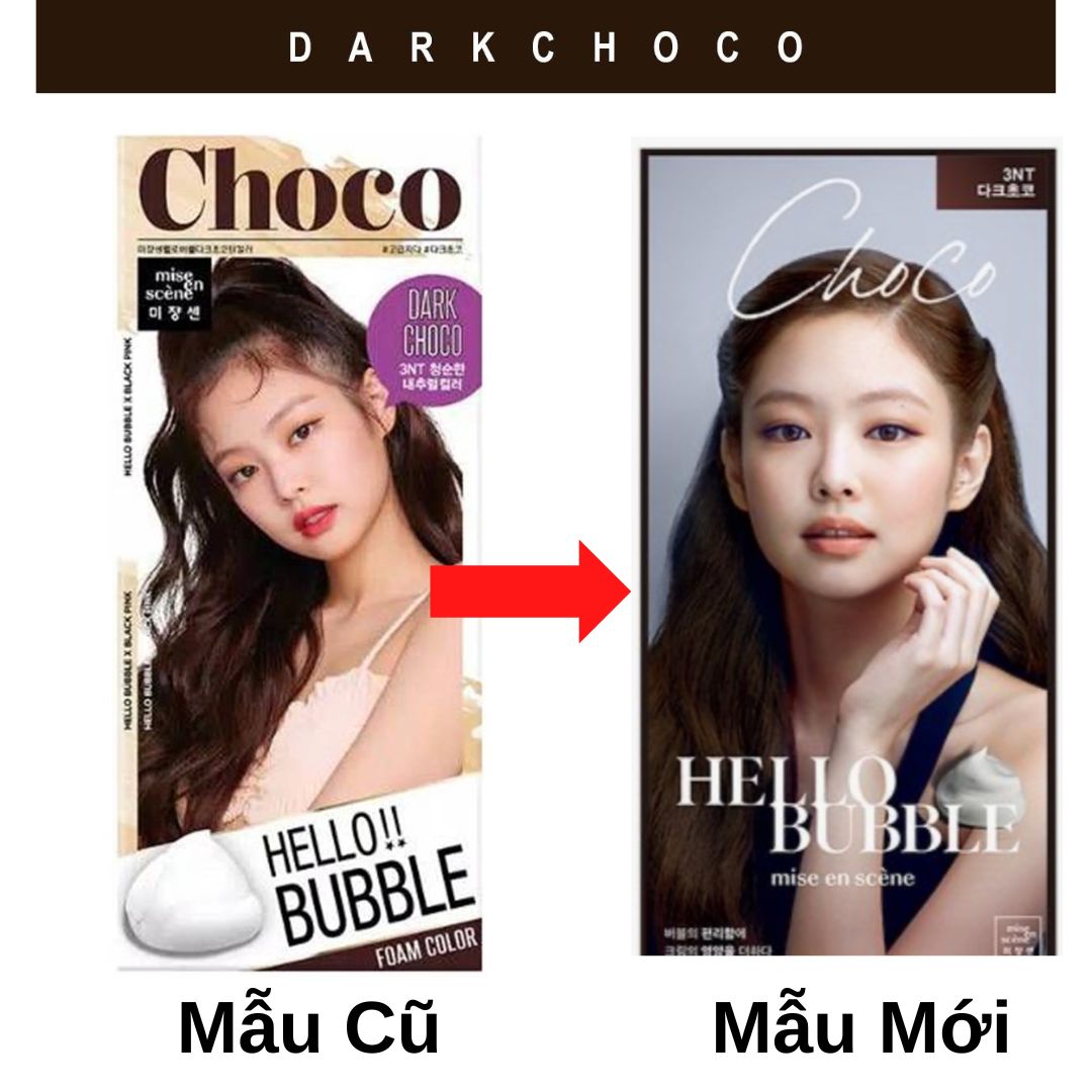 Nhuộm tóc BlackPink màu Chocolate / Thuốc Nhuộm Tóc Tại Nhà Dạng Bọt Mise en 3NT