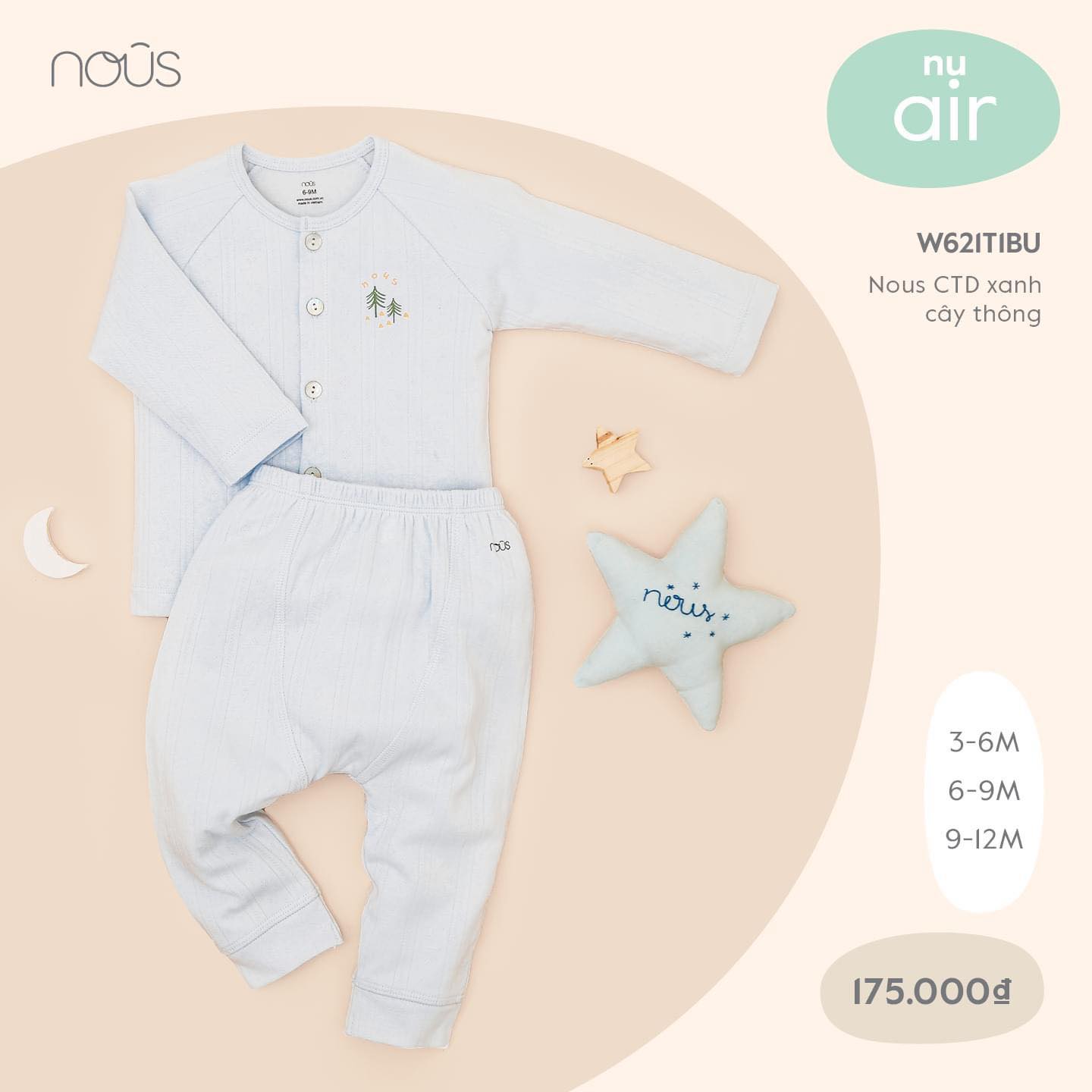 Bộ cài thẳng dài - Nous air - Quần áo trẻ em