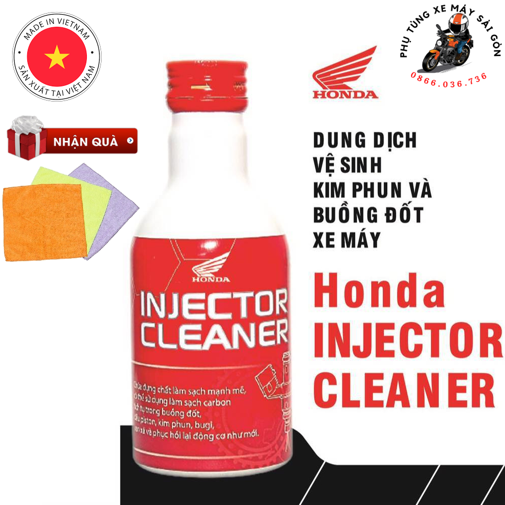 Vệ sinh buồng đốt kim phun Honda Injector Cleaner 60ml chính hãng