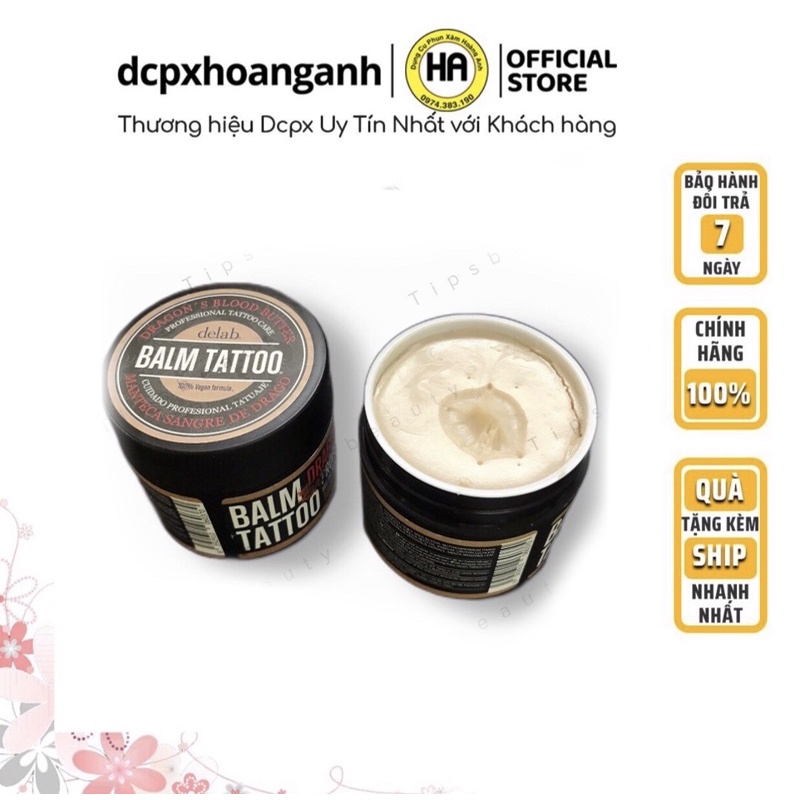 Balm Tattoo Dưỡng Da Sau Xăm Tattoo Xăm Hình 50ml Kem dưỡng huyết rồng
